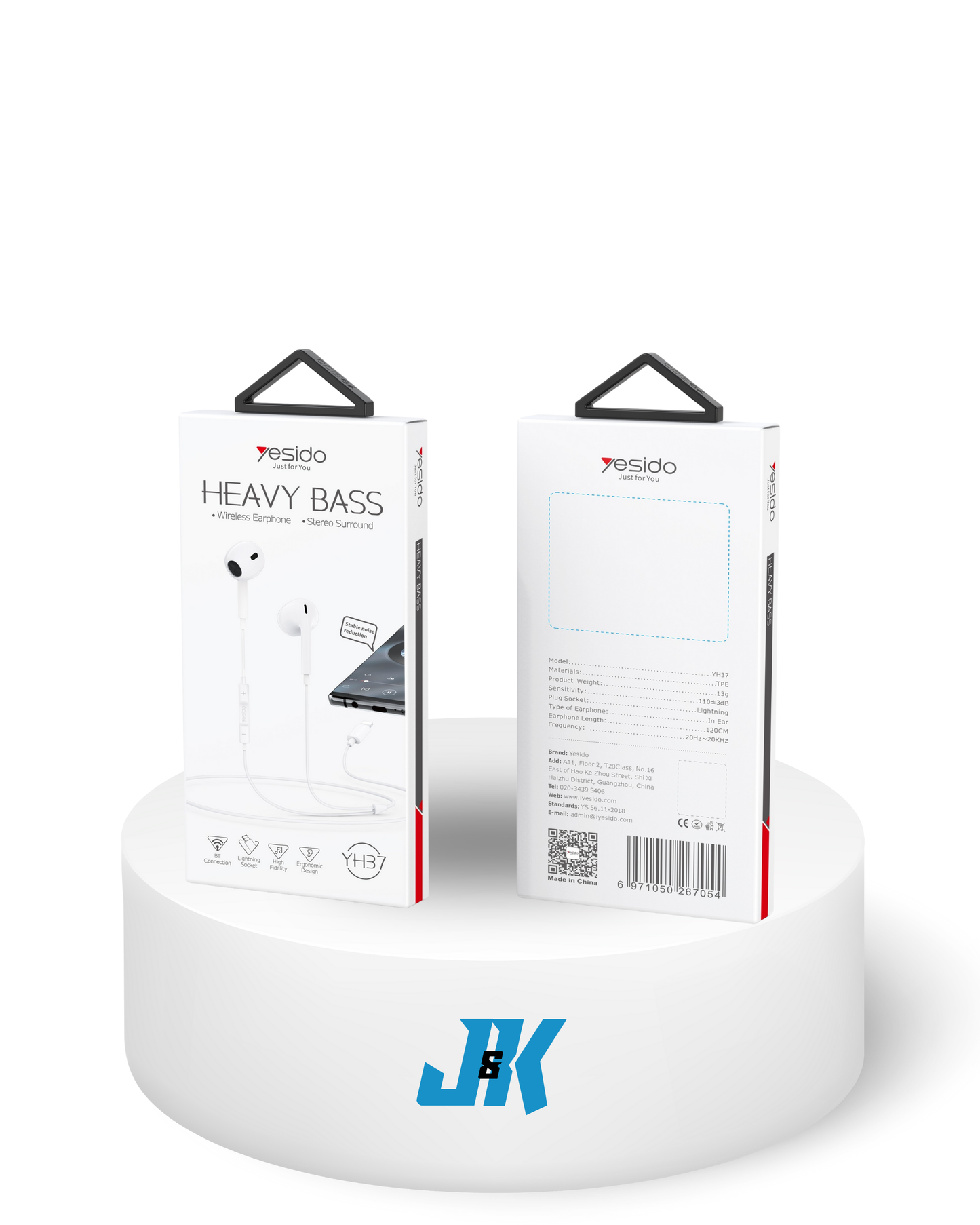 Yesido Auxiliary Jack Heavy Bass Wired Earphones YH33 - JK Electronics