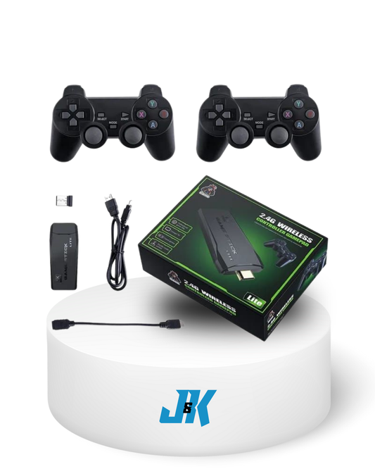 Retro Gaming Console Stick with 12000+ Games and 2 Wireless Controllers - JK Electronics