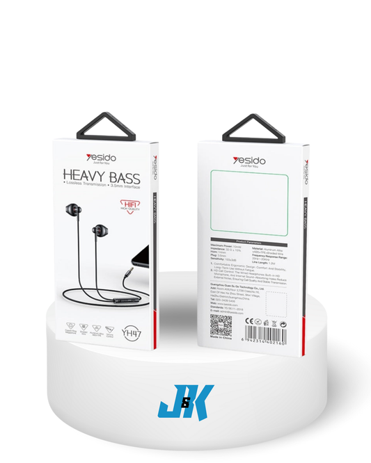 Yesido YH47 3.5mm Metal Wired Earphone - JK Electronics