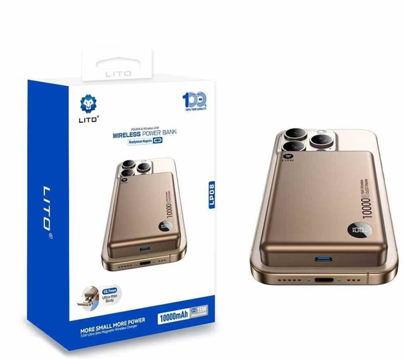 Lito Wireless Power Bank 10000mAh - JK Electronics